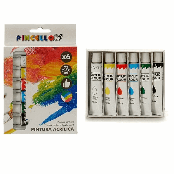 Set De Pintura Acrílica Artesco Colores Especiales X6 Und