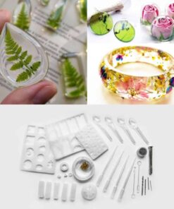 GLUESY®️ Juego de Moldes de Resina de Cristal Hechos a Mano (83 piezas)