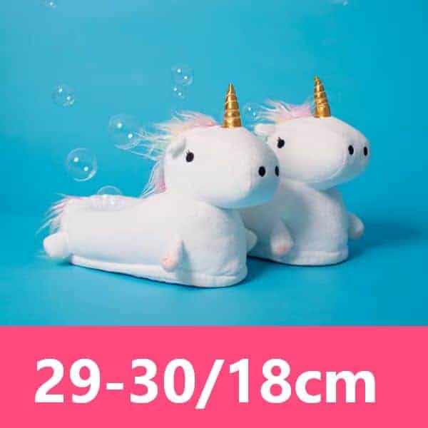 Zapatillas de felpa de unicornio con luces USB para niños