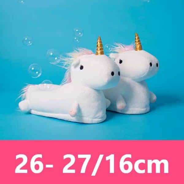 Zapatillas de felpa de unicornio con luces USB para niños