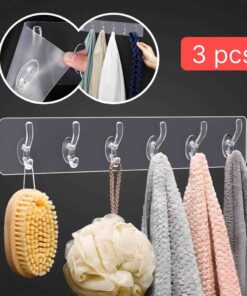 Percheros de pared transparentes - Paquete de 3 unidades