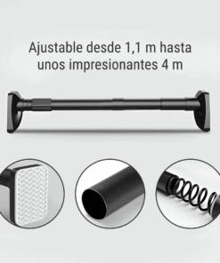 Alternative view of POWERPOLE – barra extensible universal sin taladro para colgar y almacenar (110–400 cm)