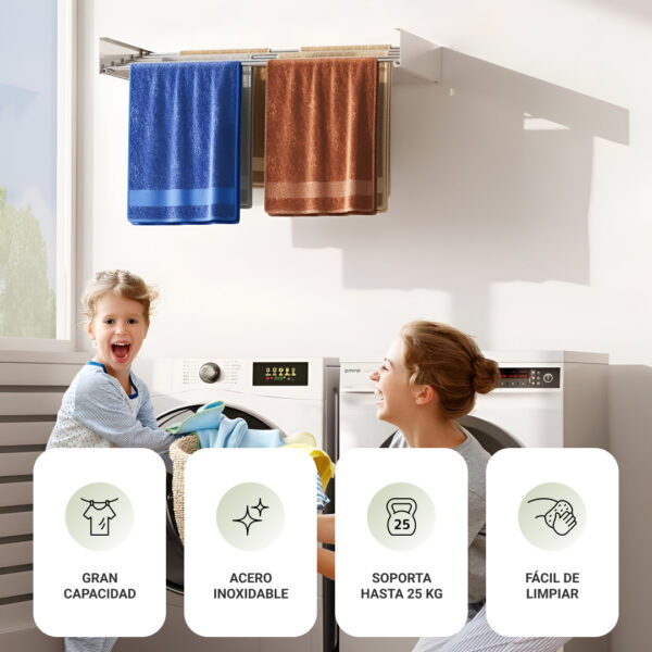 NINJARACK™ TENDEDERO PLEGABLE DE PARED - Imagen 5
