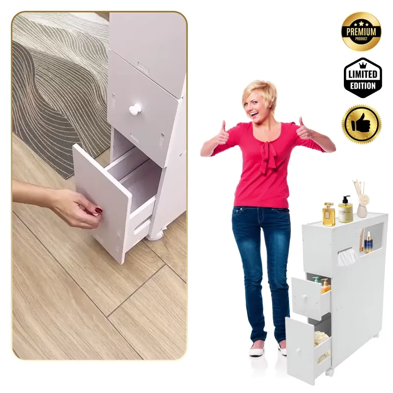 CornerEase™ - Armario de Esquina Delgado para Baño