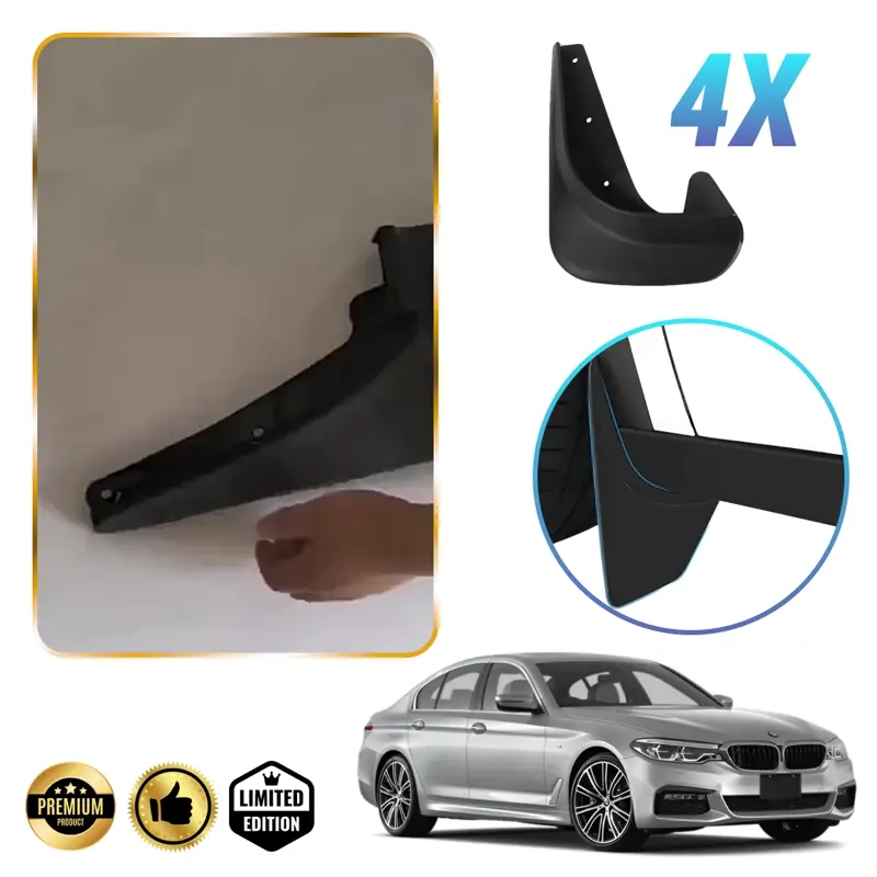 RuggedGuard™ - Guardabarros de goma blanda para vehículos - Kit universal de 4 piezas para coches y SUV