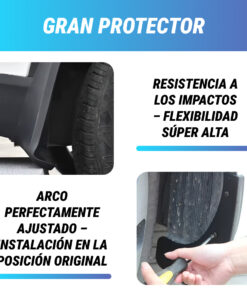 Alternative view of RuggedGuard™ - Guardabarros de goma blanda para vehículos - Kit universal de 4 piezas para coches y SUV