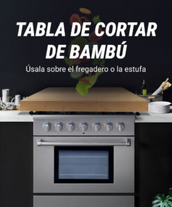 Alternative view of BambooCraft™ - Tabla de Cortar de Bambú Extra Grande con Patas Desmontables